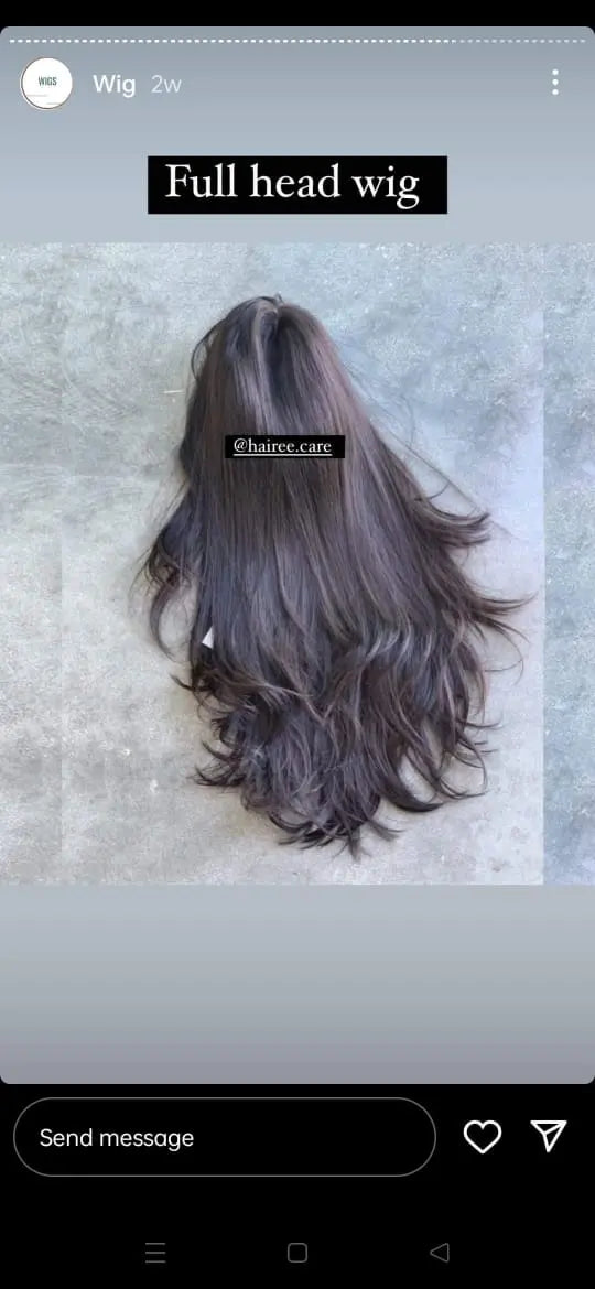 Full Head wig/ Natural black - Premium Full Head WIG from Hairee - Just Rs.6450! Shop now at Hairee