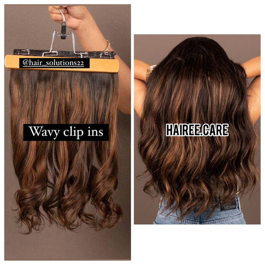 20 Weft Extention Clip ins Set - Premium Clip Ons from Hairee - Just Rs.7250! Shop now at Hairee