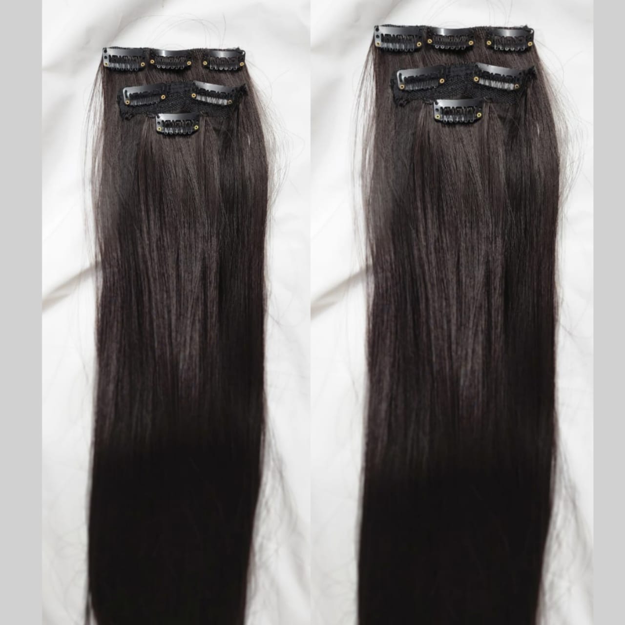 12 Weft Extention Clip ins Set - Premium Clip Ons from Hairee - Just Rs.4600! Shop now at Hairee