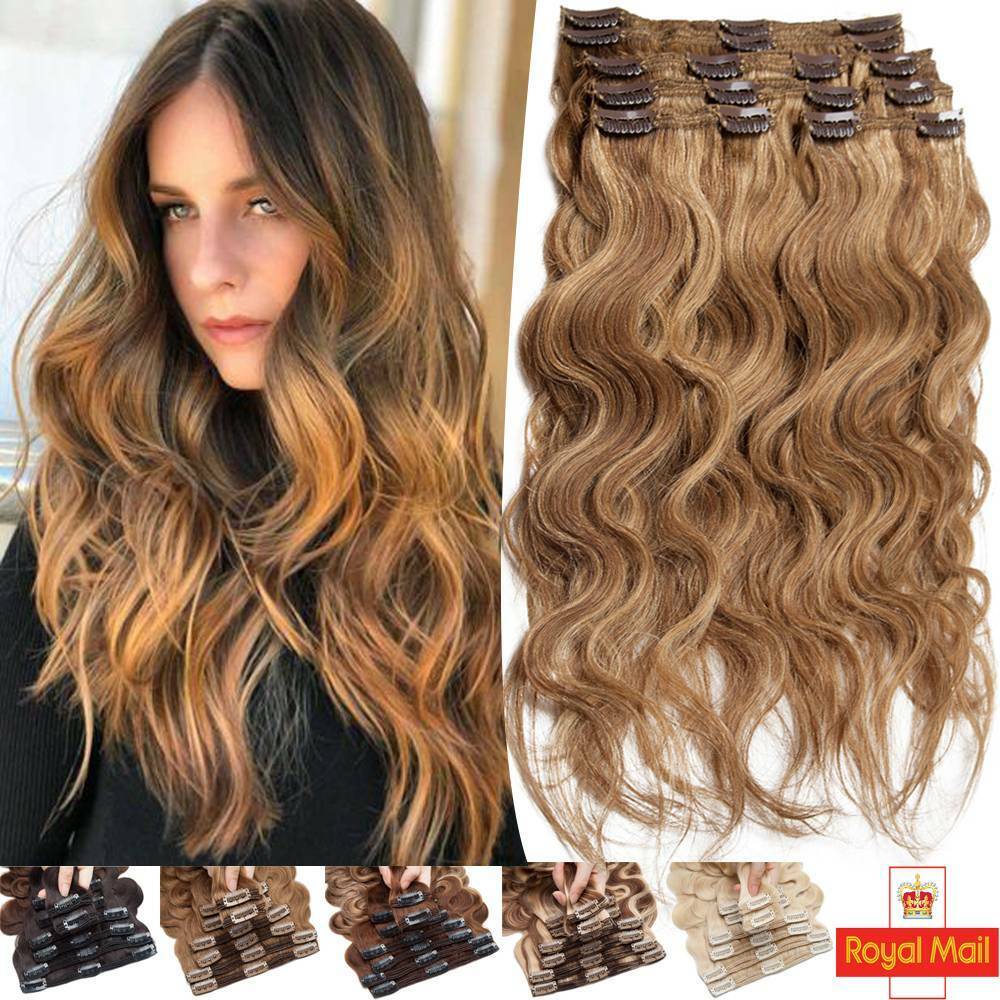 7 Patches of 16 Clip-Ins-Set - Premium Clip Ons from Hairee - Just Rs.5600! Shop now at Hairee