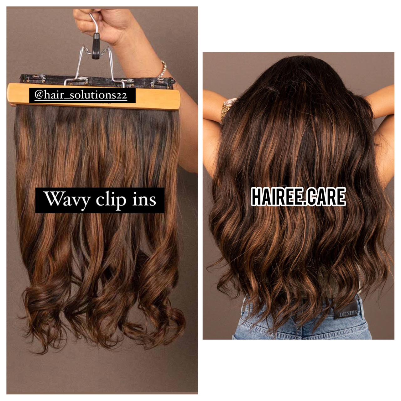 16 Weft Extention Clip ins Set - Hairee